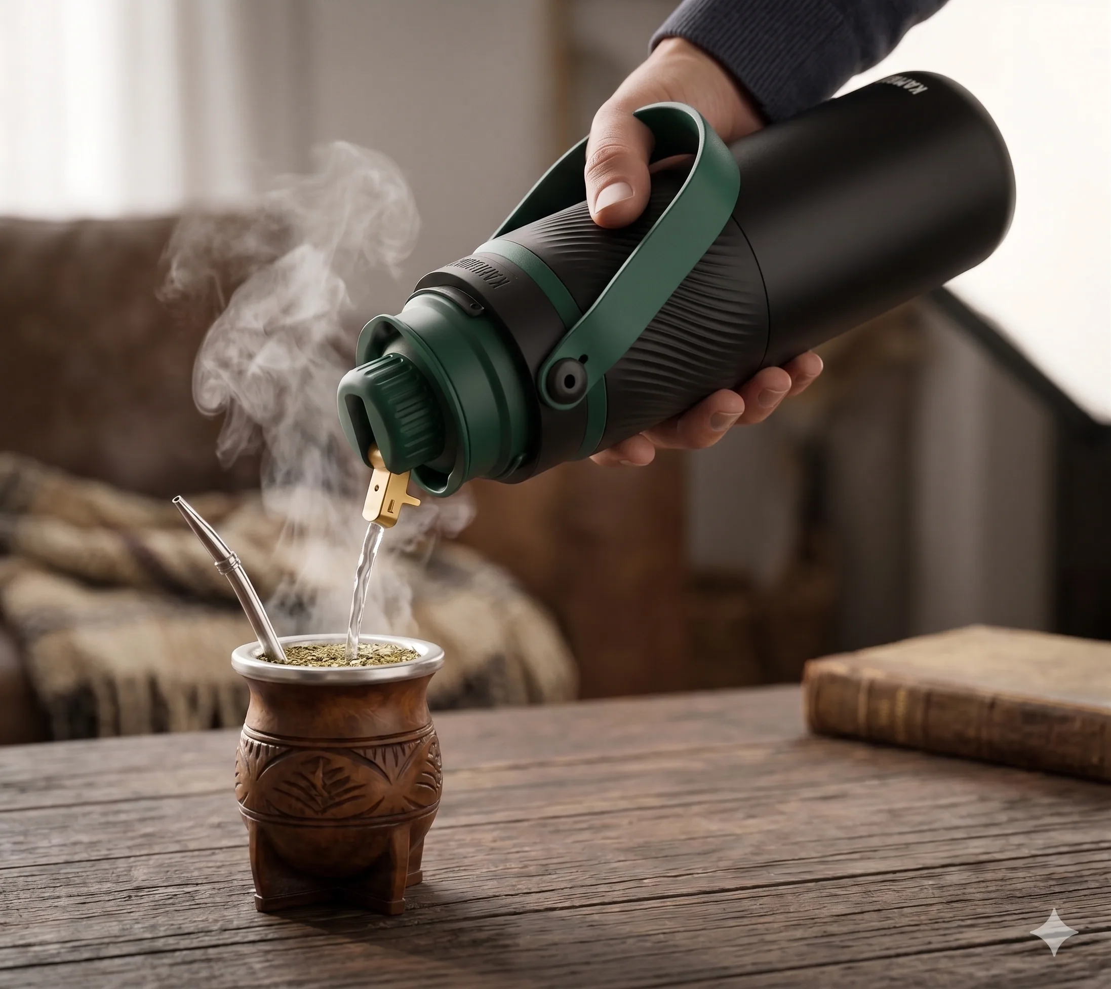 Cebando un mate con Taiga